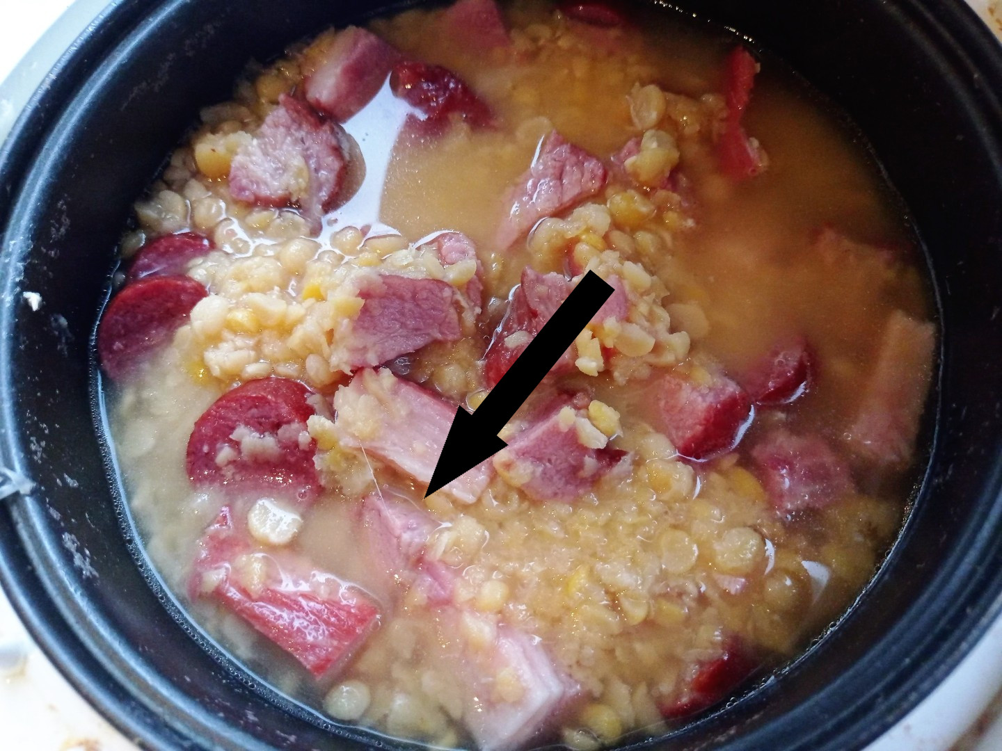 Гороховая каша с копчёностями раскроет вкус томления как в русской печи