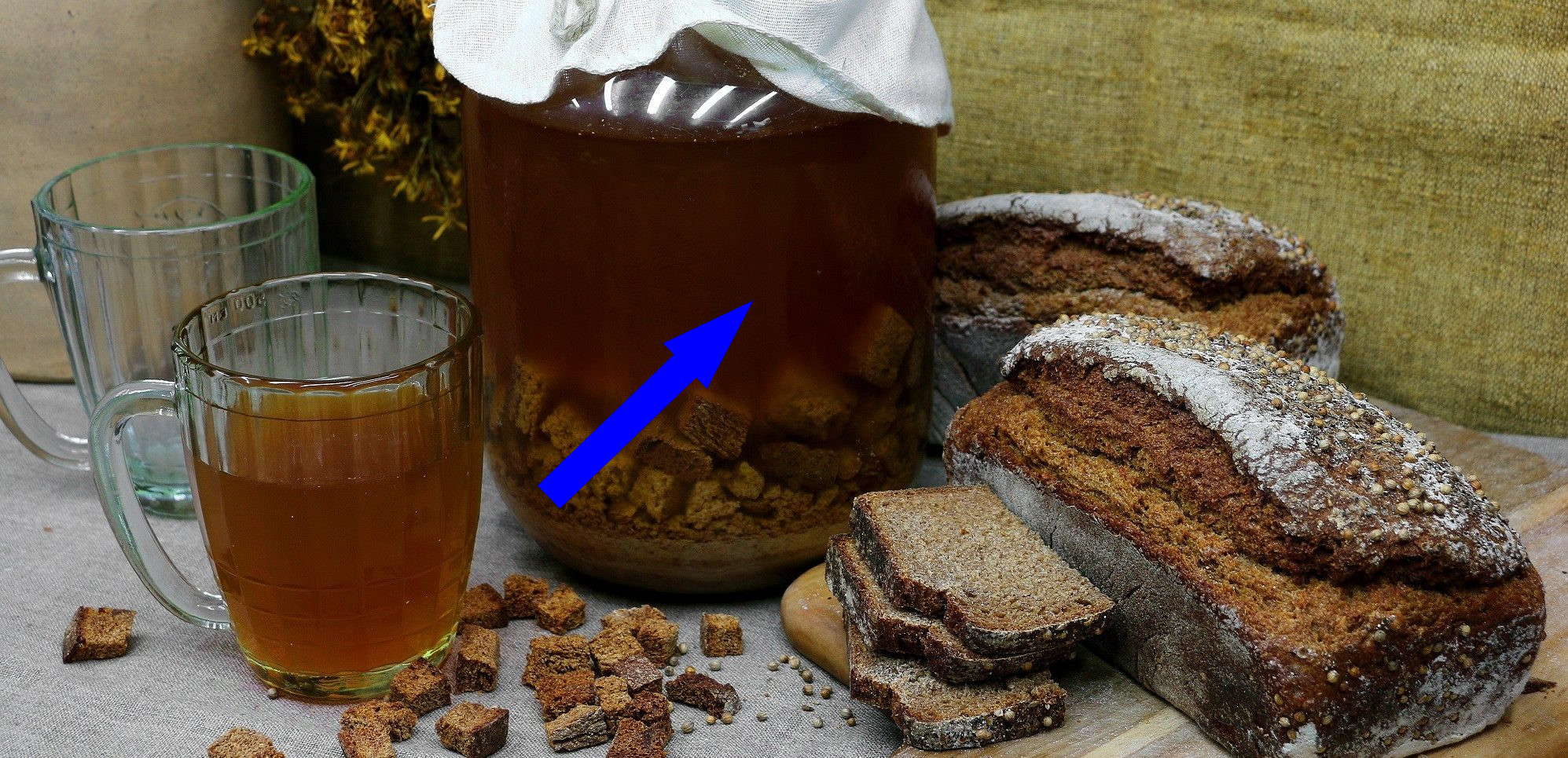 Тайный рецепт деревенского кваса на ржаной муке раскрыт